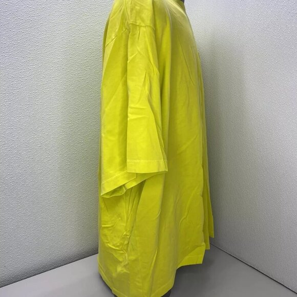 NEW COACH Mens T-Shirt Yellow Size XXXL Pocket Logo Short Sleeve Pullover Cotton - Picture 6 of 10